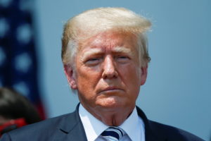 Former U.S. President Trump speaks at his golf club in Bedminster, New Jersey