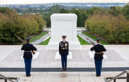 For the first time in history, an all-female guard change occurred at the Tomb of the Unknown Soldier at Arlington National Cemetery.