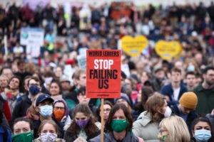 Demonstration during the COP26, in London