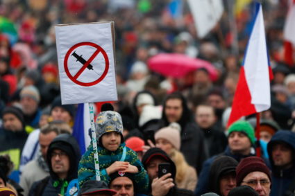 Thousands protest coronavirus restrictions in Czech capital