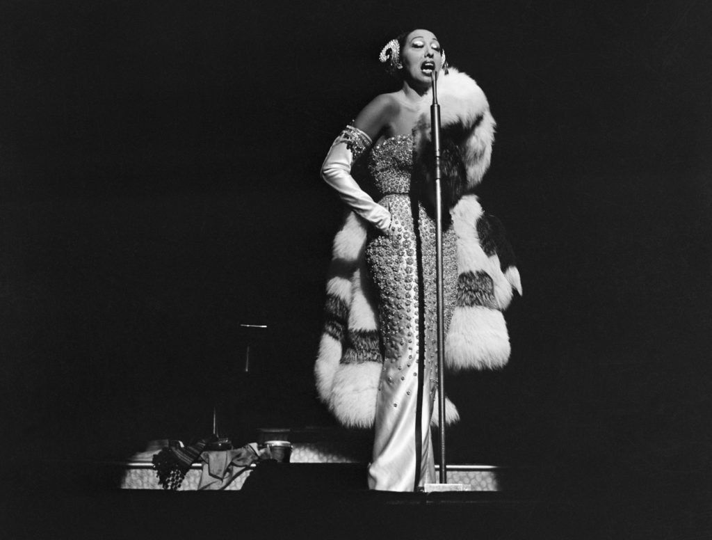 Josephine Baker Singing Onstage