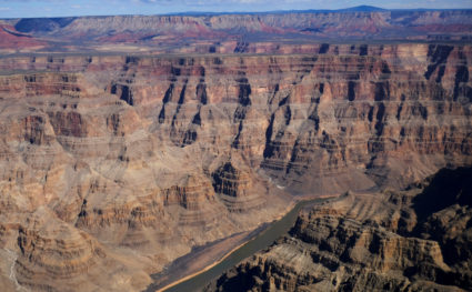 The Colorado River runs through the west rim of the Grand Canyon in Arizona, U.S. February 28, 2018. Picture taken February 28, 2018. Photo by Darrin Zammit Lupi/Reuters