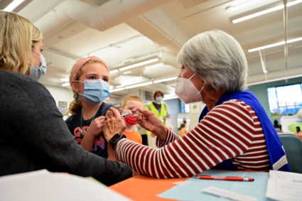 Children age 5 to 11 receive COVID-19 vaccines in Louisville