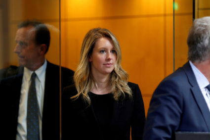 Former Theranos CEO Elizabeth Holmes leaves after a hearing at a federal court in San Jose, California, July 17, U.S., 2019. Photo by Stephen Lam/REUTERS