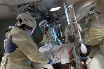 COVID intensive care unit (ICU) at Sarasota Memorial Hospital in Sarasota, Florida