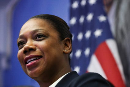 Nassau County Chief of Detectives Keechant Sewell announced as first ever female NYPD Commissioner, in Queens, New York City