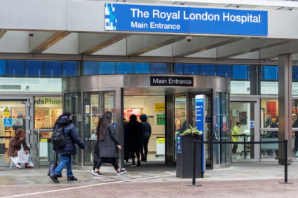 Royal London Hospital amid COVID-19 outbreak, in London