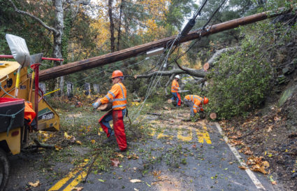 Storm strikes Southern California, causing mudslides and flooding, downing utility poles