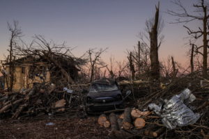 Devastating outbreak of tornadoes that ripped through several U.S. states