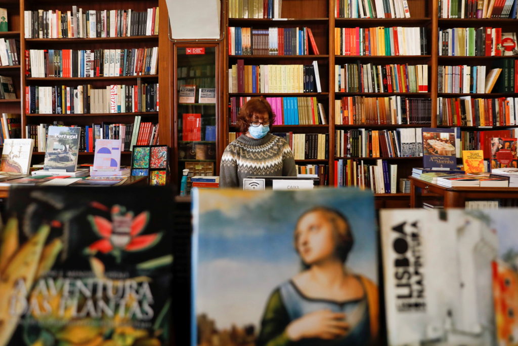 Bookstores reopen as Portugal begins to ease COVID-19 lockdown measures, in Lisbon