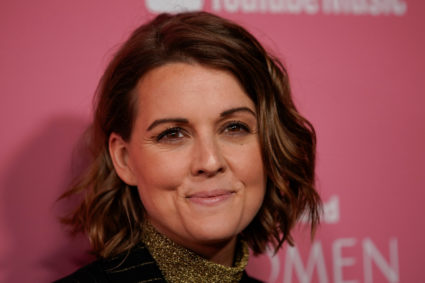Brandi Carlile arrives on the red carpet for the "Billboard Women in Music" event in Los Angeles