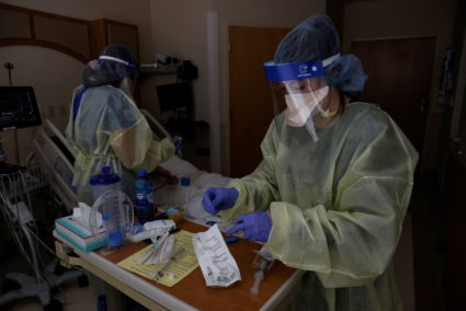 Isolation ward for coronavirus disease (COVID-19) positive patients at Madison Memorial Hospital in Rexburg