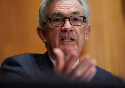 FILE PHOTO: Federal Reserve Chairman Powell testifies on Capitol Hill in Washington