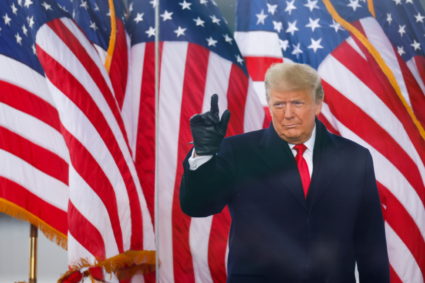 U.S. President Donald Trump holds a rally to contest the certification of the 2020 U.S. presidential election results by t...