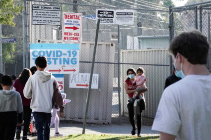 COVID-19 testing as Omicron variant surges in LA County