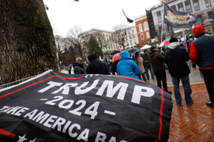 Demonstrators protest against COVID-19 vaccine mandates in Boston