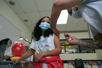 Children get vaccinated against COVID-19 in San Jose