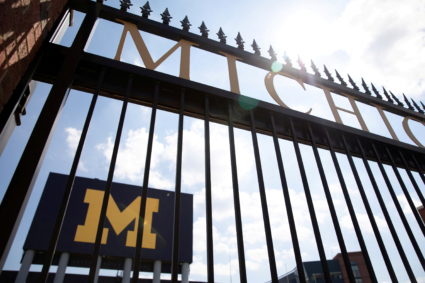 FILE PHOTO: An entrance to Michigan Stadium is seen on the University of Michigan campus in Ann Arbor