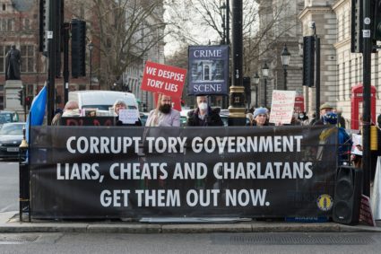 Protest Against Boris Johnson in London
