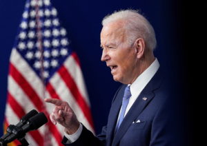 U.S. President Biden speaks about Bipartisan Infrastructure Law at the White House in Washington