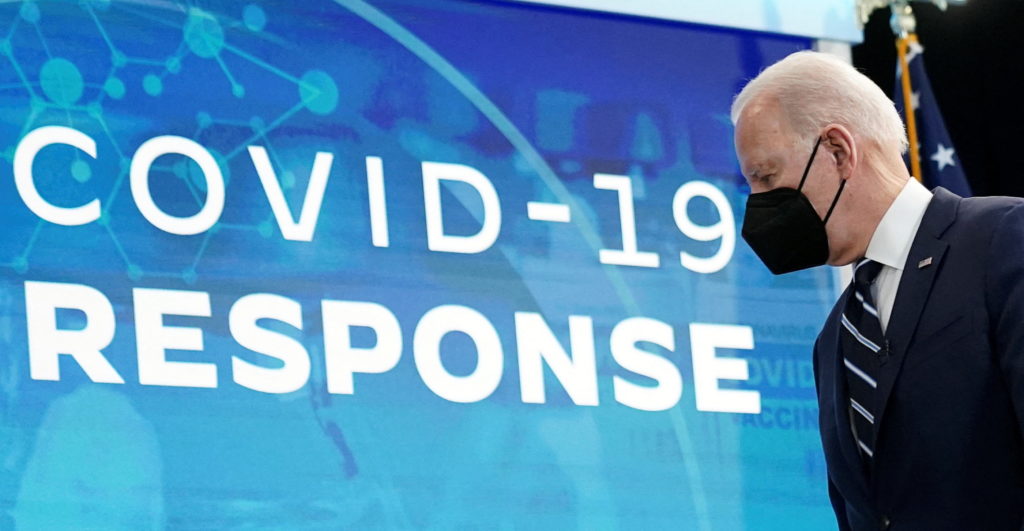 U.S. President Biden speaks about administration's COVID-19 response at the White House in Washington