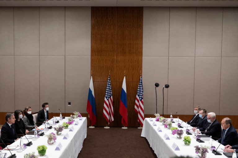 U.S. Secretary of State Blinken meets with Russian Foreign Minister Lavrov, in Geneva