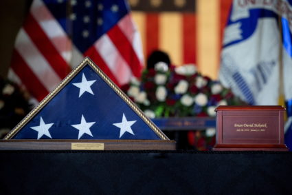 FILE PHOTO: The remains of Capitol Police officer Brian Sicknick lay in honor in the Rotunda of the U.S. Capitol building