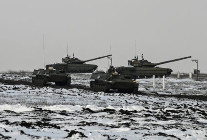 Russian service members hold drills in the Rostov region