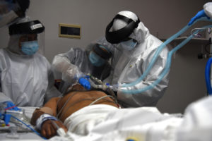 Coronavirus disease (COVID-19) patients are treated in Houston