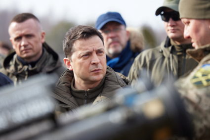 Ukrainian President Zelenskiy attends drills in the Rivne Region