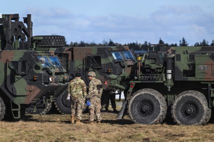 US army military in Poland amid fear of conflict in Ukraine