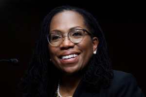 FILE PHOTO: Ketanji Brown Jackson, nominated to be a U.S. Circuit Judge for the District of Columbia Circuit, testifies be...