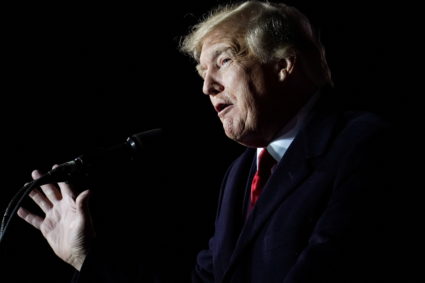 Donald Trump holds a rally in Conroe, Texas