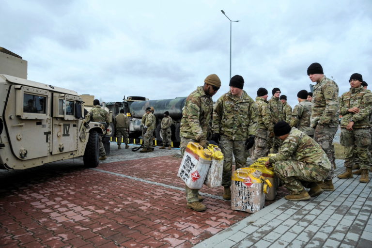 U.S. troops arrive in Poland to reinforce Eastern Europe allies