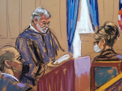 Sarah Palin's defamation lawsuit against New York Times, in New York