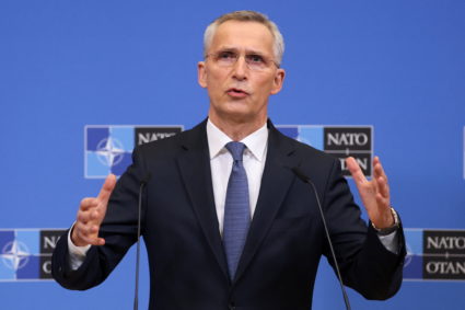 NATO Secretary-General Jens Stoltenberg holds a news conference, in Brussels