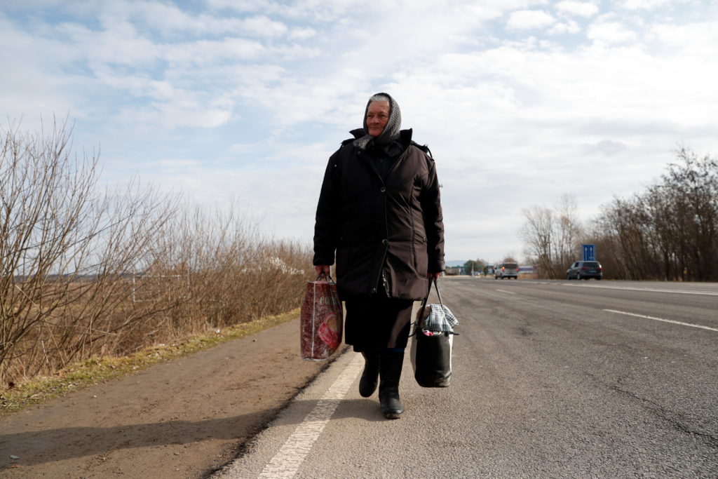 Refugees fleeing from Ukraine arrive in Hungary