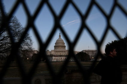 U.S. Capitol building ahead of the president’s State of the Union address and concern over possible protests in Washington