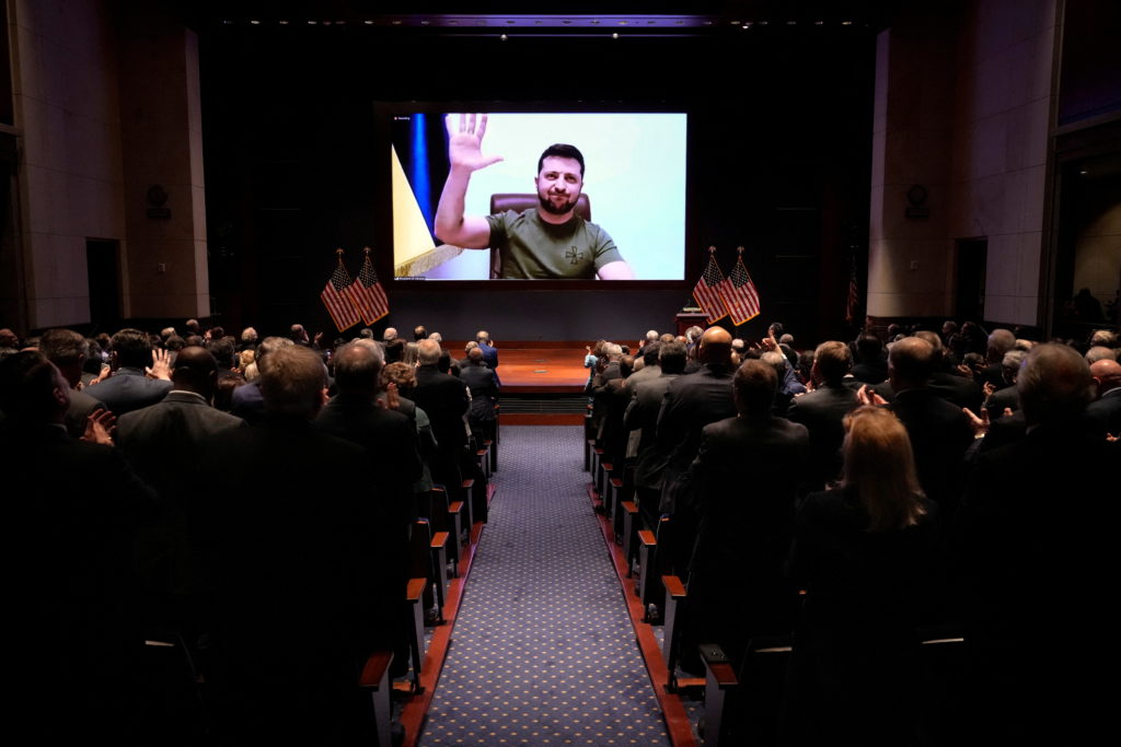 What did Ukraine President Zelensky ask for during his call with Congress?