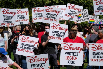 Disney employees protest against Florida's "Don't Say Gay" bill