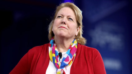 Virginia Thomas, wife of Supreme Court Associate Justice Clarence Thomas, moderates a panel discussion titled "When did World War III Begin? Part A: Threats at Home" during the Conservative Political Action Conference at the Gaylord National Resort and Convention Center February 23, 2017 in National Harbor, Maryland. Hosted by the American Conservative Union, CPAC is an annual gathering of right wing politicians, commentators and their supporters. Photo by Chip Somodevilla/Getty Images