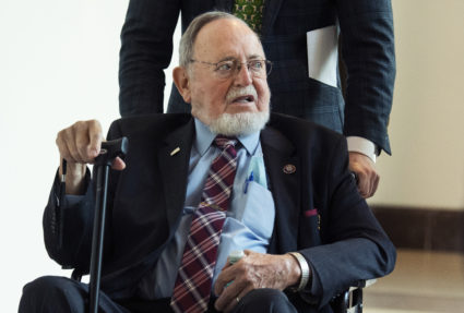 Rep. Don Young, R-Alaska, is seen in the Capitol Visitor Center on Thursday, September 30, 2021. Photo By Tom Williams/CQ-Roll Call, Inc via Getty Images
