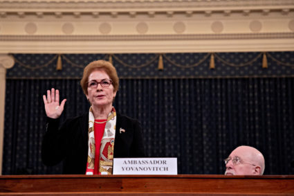 Former U.S. Ambassador To Ukraine Marie Yovanovitch Testifies before House Intelligence Committee