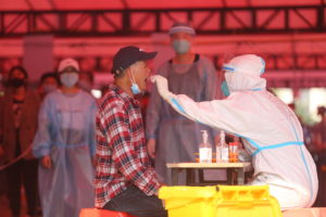 Nucleic acid testing site in Xiamen
