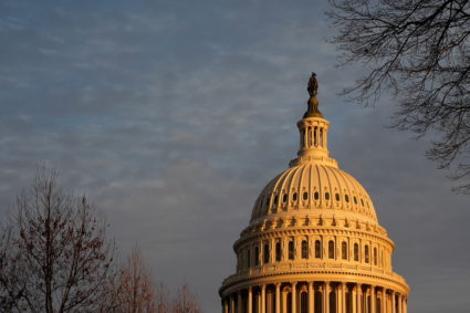 The U.S. Capitol is seen at sunset on the eve of the first anniversary of the January 6, 2021 attack on the building, on Capitol Hill in Washington, U.S., January 5, 2022. Photo by Elizabeth Frantz/REUTERS