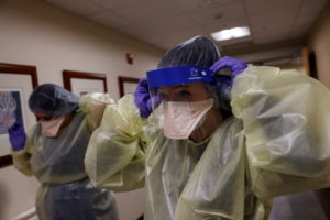 Isolation ward for coronavirus disease (COVID-19) positive patients at Madison Memorial Hospital in Rexburg