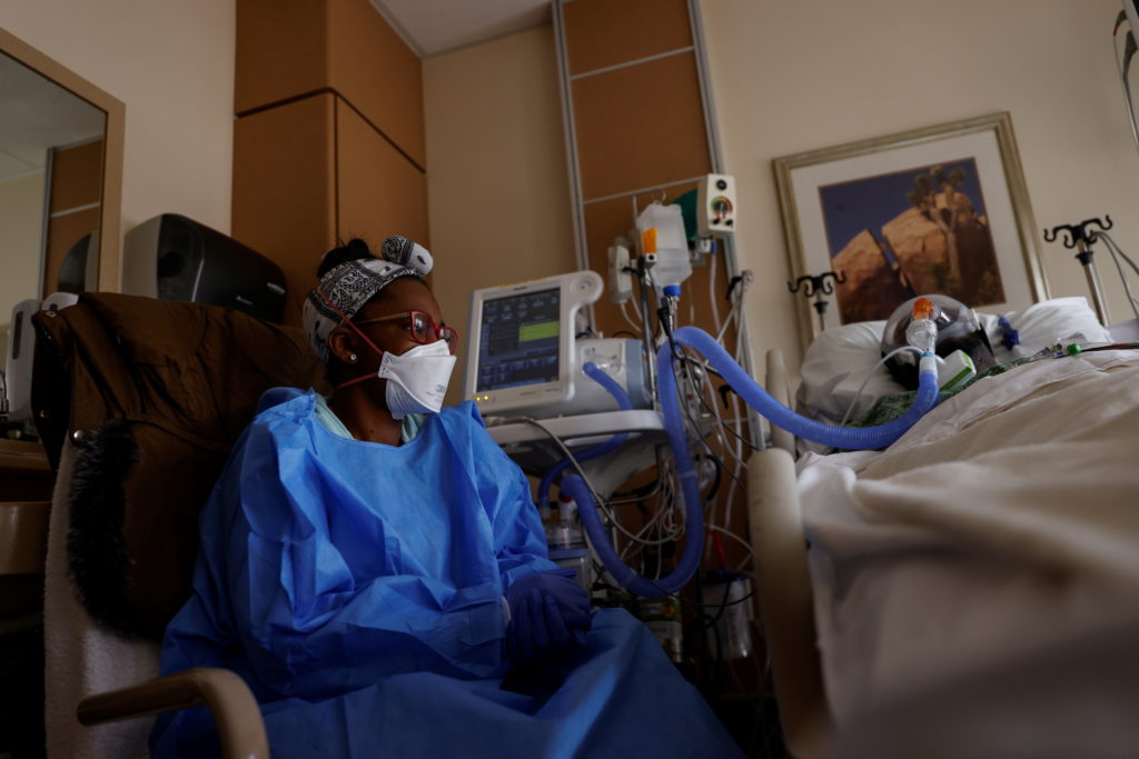 COVID-19 care at the Intensive Care Unit (ICU) of St. Mary Medical Center in Apple Valley California