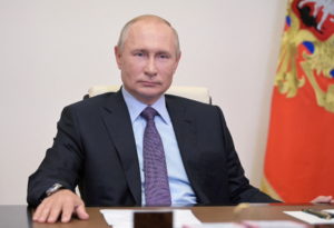 Russian President Vladimir Putin attends an event at the Novo-Ogaryovo state residence outside Moscow, Russia, July 23, 2020. Photo by Sputnik/Alexei Druzhinin/Kremlin via REUTERS