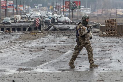 Russia's invasion of Ukraine continues, in Irpin