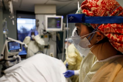 COVID-19 care in the Intensive Care Unit (ICU) at Western Reserve Hospital in Cuyahoga Falls, Ohio